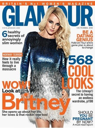 Britney Spears en la portada de Glamour UK: ¿te está dando un apretón, hija?
