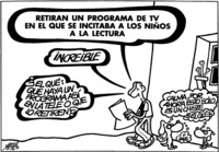 Los niños, la lectura y la televisión: un toque de humor