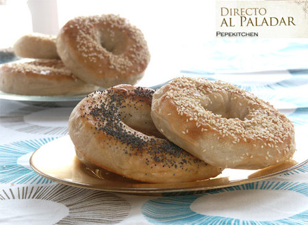 Receta de bagels, rosquillas de pan