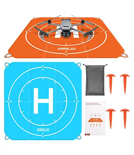 JOFLVA Pista Aterrizaje Drone,Drone Landing Pad,Plegable Rápido Portátil Universal Alfombrilla De Aterrizaje,Aterrizaje Drone,Accesorios Para Drones,Para DJI Air 2S,Mavic Air/Mini/2 Pro,Helicóptero RC