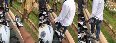 Ir en moto en la India es de locos. Si te paras en un semáforo, tienes barra libre de acelerones en tu moto por parte de extraños