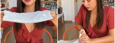 Nunca se me hubiera ocurrido reutilizar unas camisetas viejas para hacer sin coser una bolsa de lo más resultona para ir a la compra o a la playa 