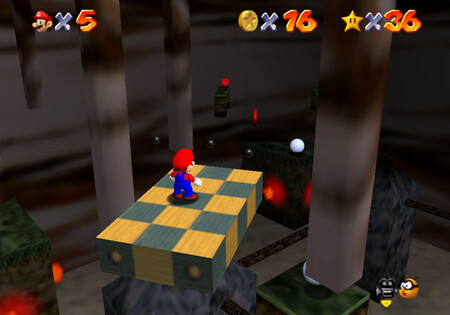 Cómo obtener la estrella Elevate por 8 monedas rojas de Hazy Maze Cave 2 Super Mario 64 World6 Star2 02
