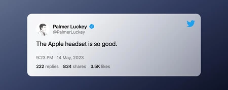 パーマー・ラッキーによるツイート