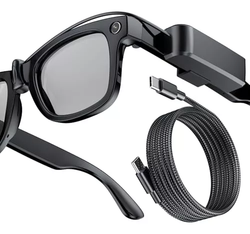 Batería externa fácil de transportar para gafas RayBan Meta AI Gen 1/2, mini banco de energía portátil ultraligero para Wayfarer, Headliner, Skyler, cargador magnético portátil de carga rápida