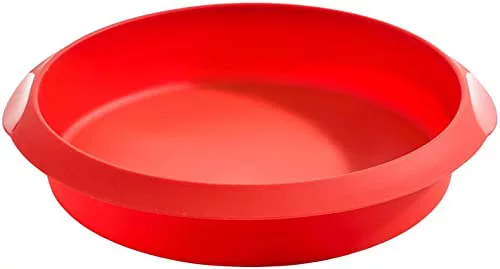 Lékué Molde redondo repostería, silicona Rojo, 20 cm