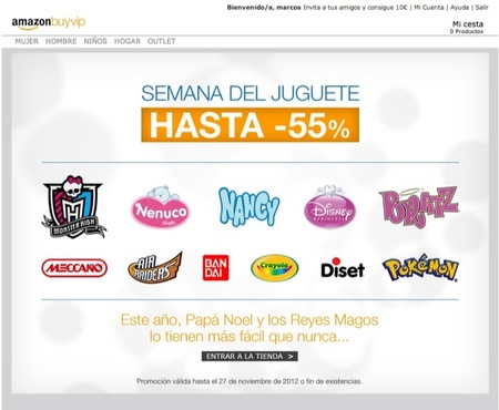 Amazon BuyVIP se adelanta a la Navidad con la semana del juguete y atractivas marcas y descuentos