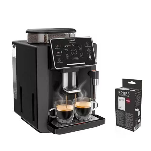 KRUPS Sensation, Cafetera Superautomática, 5 Bebidas, Espumador