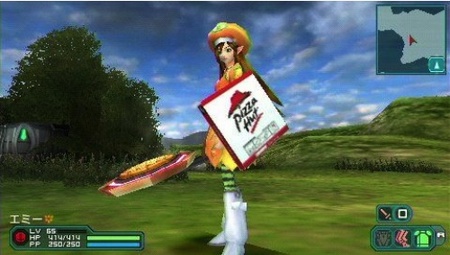 'Phantasy Star Portable 2' y el product placement de Pizza Hut