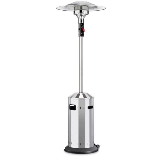 Estufa de gas para terraza y jardín ROMERO GARDEN GNOMO – Acero inoxidable, hasta 35 m², calefacción exterior eficiente
