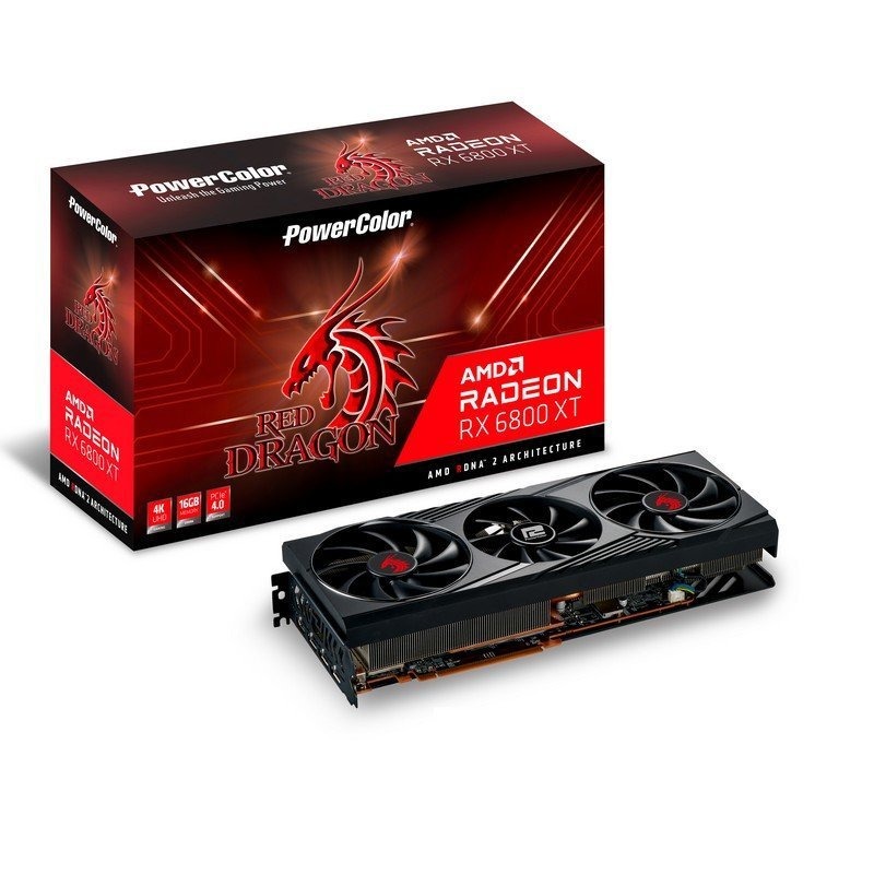 Powercolor Radeon RX 6800 XT Red Dragon 16GB GDDR6 Tarjeta Gráfica (Reacondicionado)
