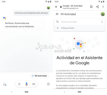 音声アクティビティの削除