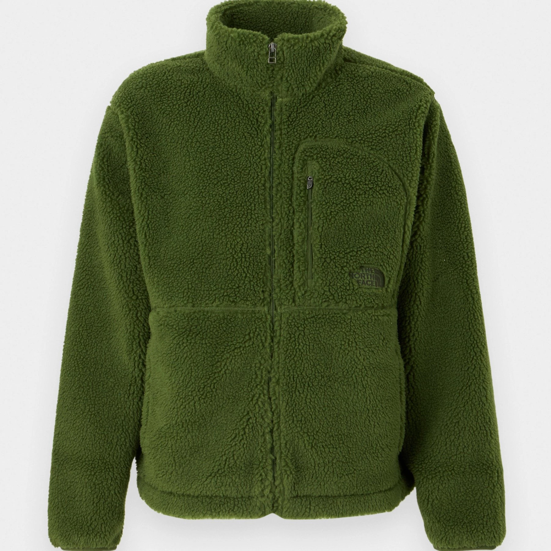 Chaqueta verde con cremallera de borreguito denso Extreme Pile de The North Face

