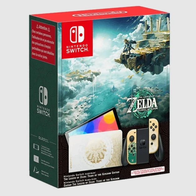 Consola - Nintendo Switch OLED Ed. Especial Zelda Tears of the Kingdom, 7", JoyCon