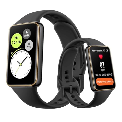 HONOR Band 10 Smart Watch Black, Pantalla AMOLED de 1,57" con tasa de refresco de 60 Hz, 96 Modos Deportivos, Frecuencia Cardiaca, SpO2, 14 Días de Autonomía, 5ATM, Compatible con Android e iOS