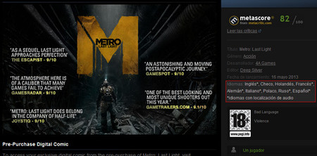 Petición para que Valve incluya información sobre subtítulos en los juegos de Steam