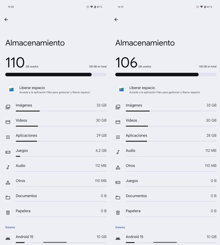 Antes y después del proceso de archivado