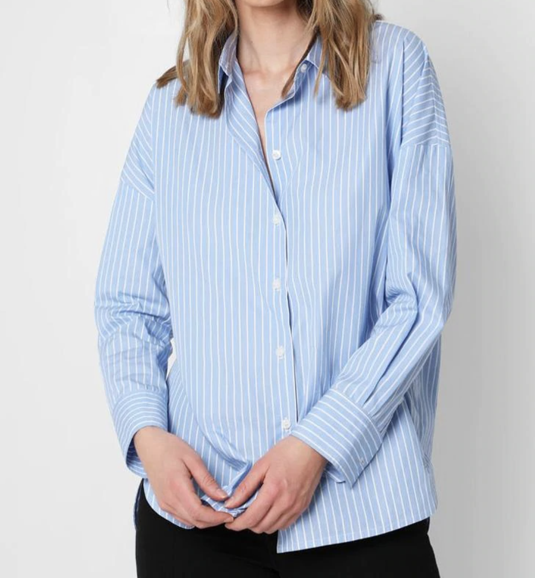 Camisa de mujer de manga larga a rayas