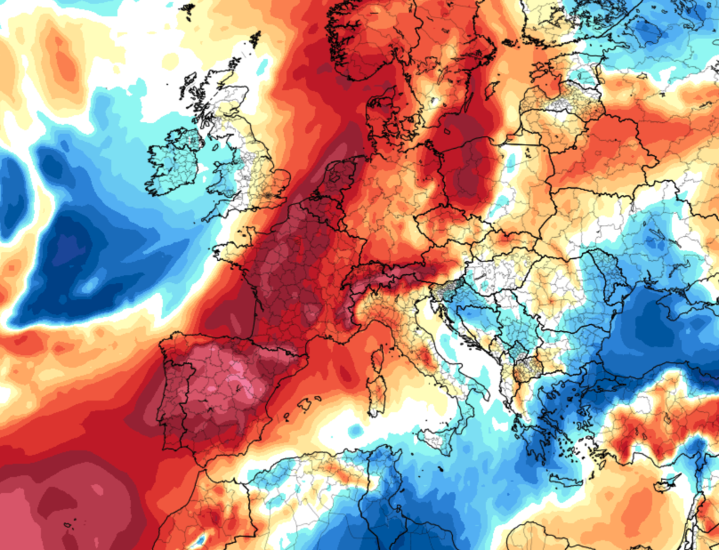 Mañana Francia registrará una de las anomalías de calor más salvajes de Europa. El aire que va a provocarlo está hoy sobre el Guadalquivir 