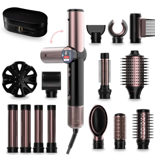 Moldeador - Cecotec AirGlam 14in1 Flex Black, 14 Cabezales