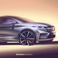 El Skoda Enyaq Coupé iV se asoma en su primer teaser: el primo hermano del Volkswagen ID.5 GTX se presentará este mes