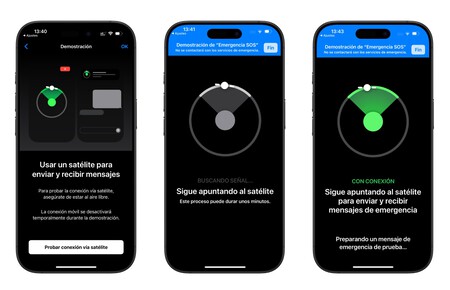 Conexión satélite iPhone