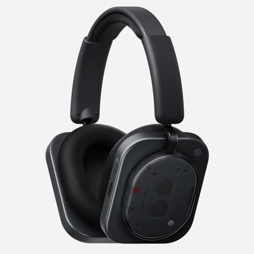 Nothing Headphone (1) Auriculares de Diadema iInalámbricos con Cancelación Activa de Ruido, hasta 80h de Batería, Hi-Res, Audio Espacial, Resistentes al Agua – Negro