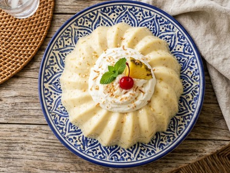Cómo hacer una gelatina de piña colada con un toque de ron, queda cremosita y es muy fácil de hacer