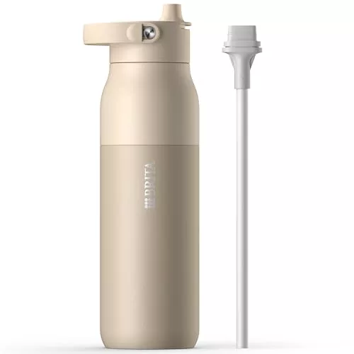 BRITA LARQ Essential botella con pajita Beige 1000 ml