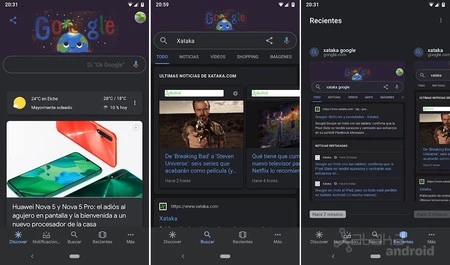 Google ダークテーマ