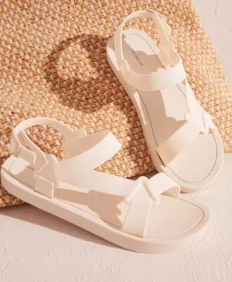 Sandalias tiras blanco