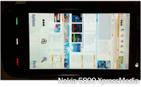 Primeras imágenes del navegador del Nokia 5800