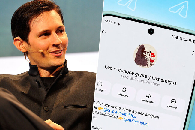 Montaje con fotos de Pavel Durov y Telegram
