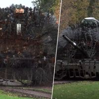 Imagem mais recente de camuflagem russa só pode significar uma coisa: drones ucranianos estão semeando o terror 