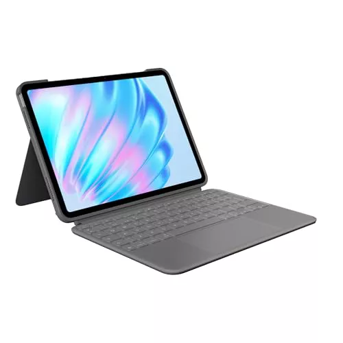 Logitech Combo Touch para iPad Air de 11 Pulgadas (M2, M3 y M4) y iPad Air (5.ª generación) Funda con Teclado - retroiluminado Desmontable con Soporte, Disposición QWERTY ESP - Gris