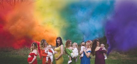 La bonita foto de los bebés 