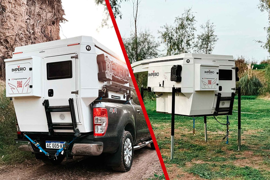 Ni caravana, ni furgo camper. Las células habitables son el truco para convertir una pick-up de trabajo en una mini-autocaravana para las vacaciones 