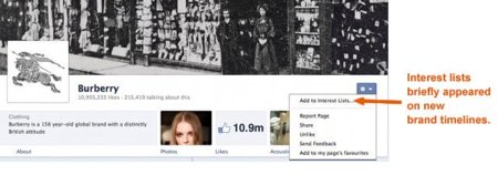 Facebook también prueba una funcionalidad de listas para páginas