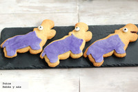 Galletas de hipopótamos decoradas con fondant. Receta para hacer con niños