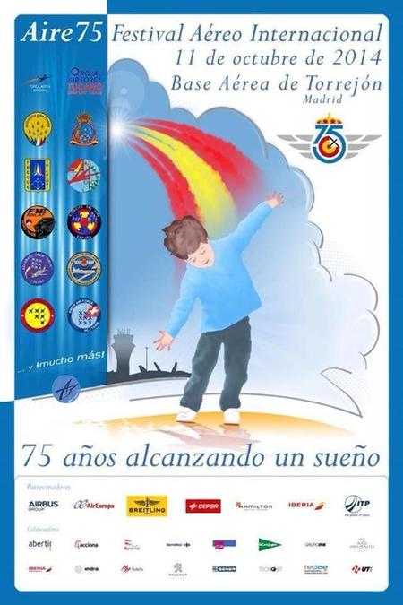 Festival aéreo internacional Aire 75 para celebrar el aniversario de la aviación española
