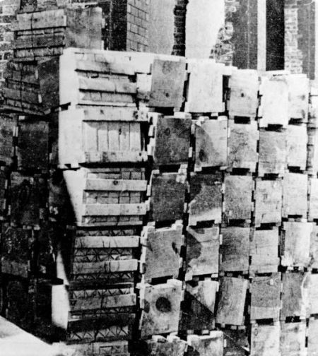 Ladrillos en cajas
