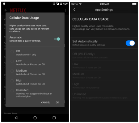 Netflix actualiza su aplicación para que sean los usuarios los que elijan la calidad del vídeo