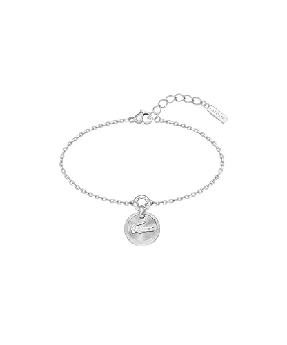Lacoste MEMENTO Collection 2040404 - Pulsera con colgante de acero inoxidable para mujer, talla única, Acero inoxidable, No es una piedra preciosa