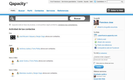 Qapacity, red social de contactos profesionales, sale a la beta pública