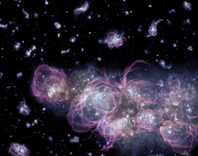 Artist S Impression Of How The Very Early Universe Might Have Looked