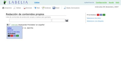 Labelia, un gestor de tareas idóneo