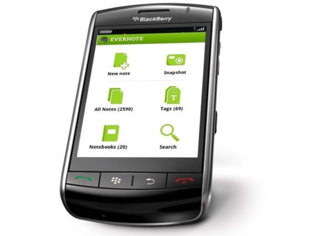 La actualización de Evernote llega a Blackberry