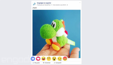 Así luce el nuevo botón "Me Gusta" de Facebook con múltiples reacciones