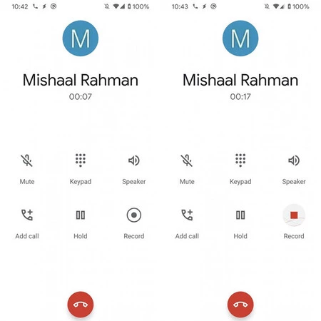 Google Phone アプリでのネイティブ録音 (テスト中)