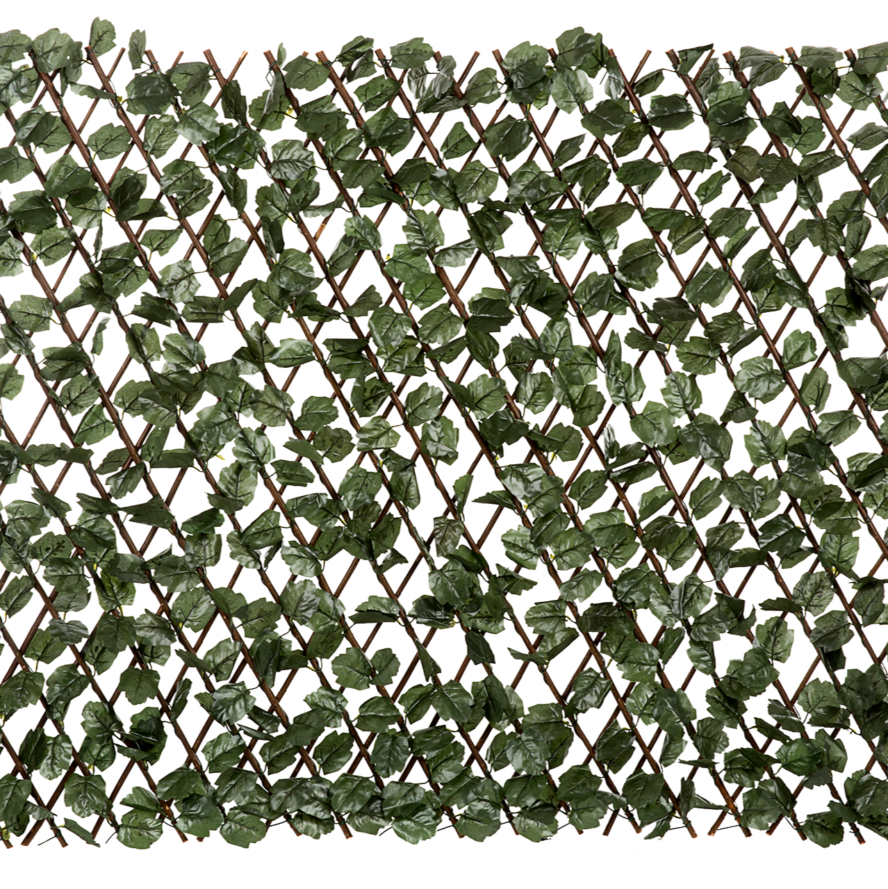 Celosía extensible de mimbre con hojas 100x200 cm
